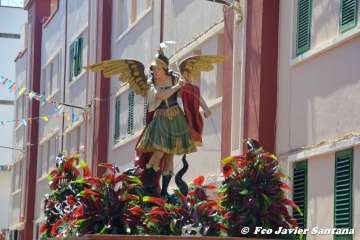Telde rinde pleitesía a San Miguel en Valsequillo (Foto Francisco Javier Santana y TA)